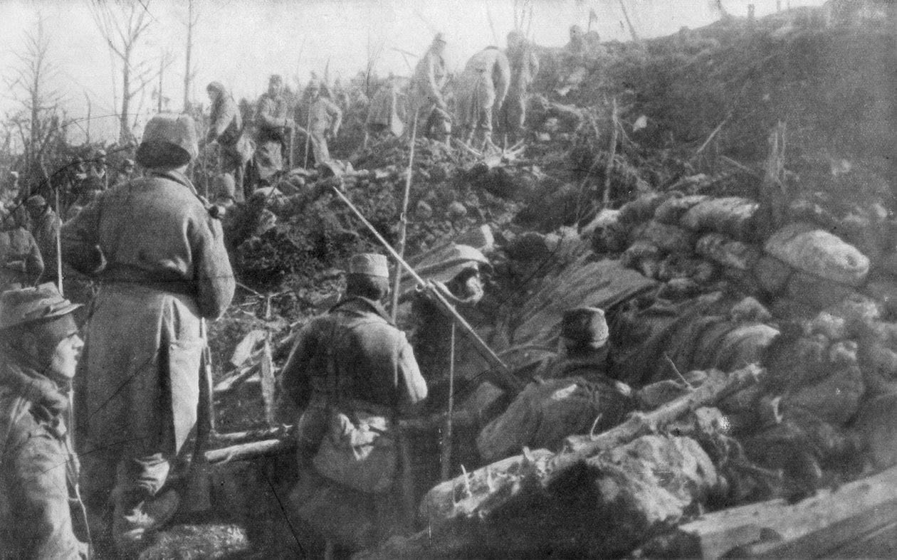 الخنادق الألمانية المهجورة ، Eparges ridge ، بالقرب من Verdun ، فرنسا ، أغسطس 1915 بواسطة غير معروف