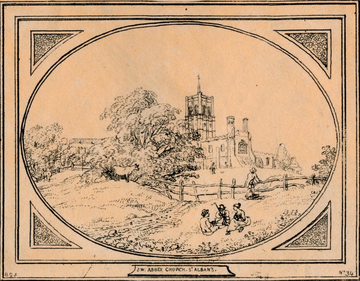 كنيسة الدير ، سانت ألبانز ، 1782 بواسطة غير معروف