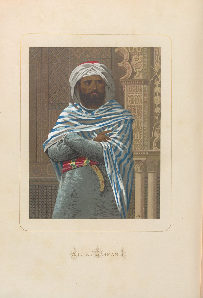 عبد الرحمن الأول من: مشاهير الرجال والنساء في كل العصور بقلم خوان لاندا ، ١٨٧٥-١٨٧٧. بواسطة غير معروف