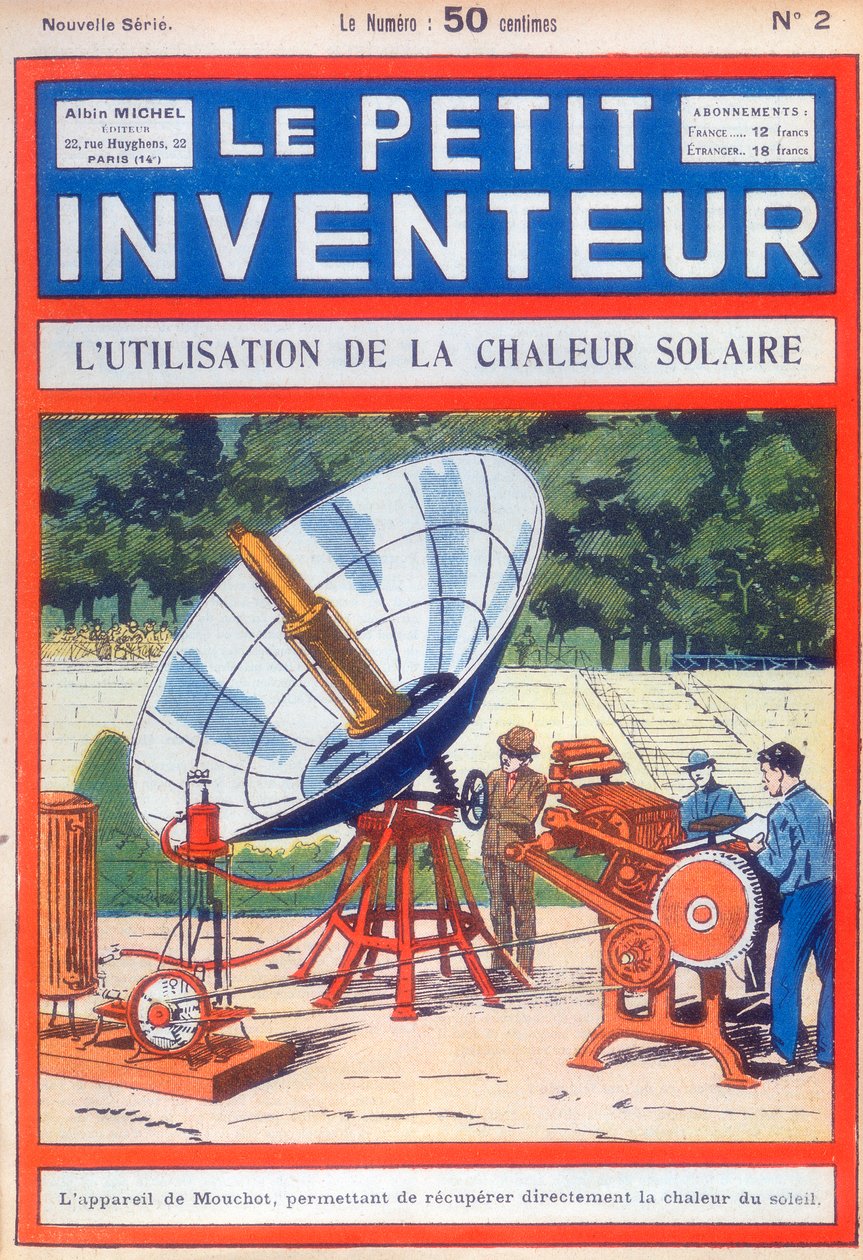 مطبعة آبل بيفريس التي تعمل بالطاقة الشمسية ، c1894 [c1927 بواسطة غير معروف