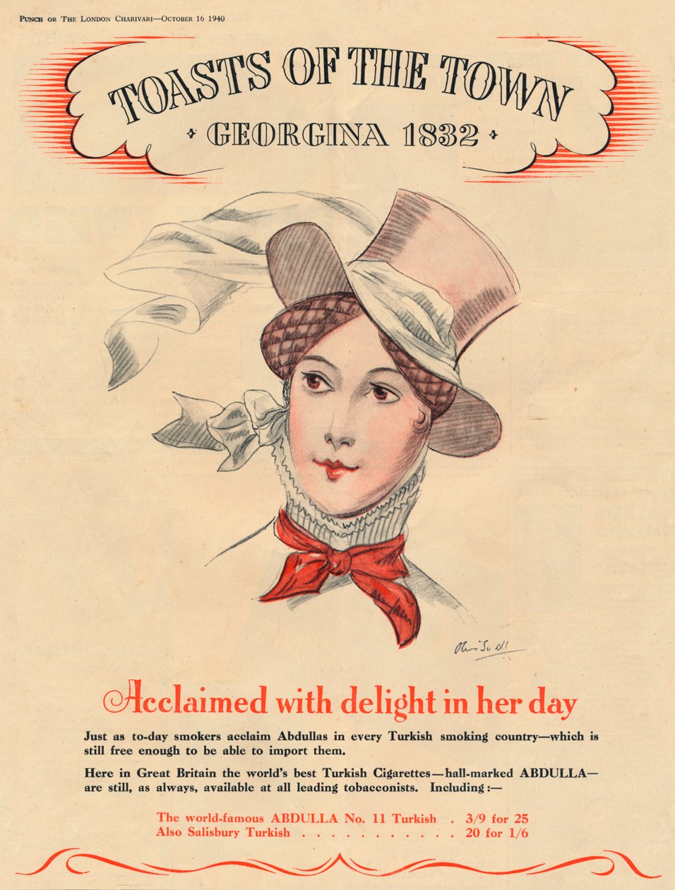 نالت البهجة في يومها ، Toasts of the Town - Georgina 1832 ، 1940 بواسطة غير معروف