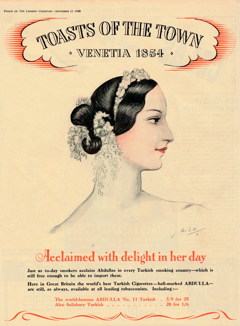 نالت البهجة في يومها ، Toasts of the Town - Venetia 1854 ، 1940 بواسطة غير معروف