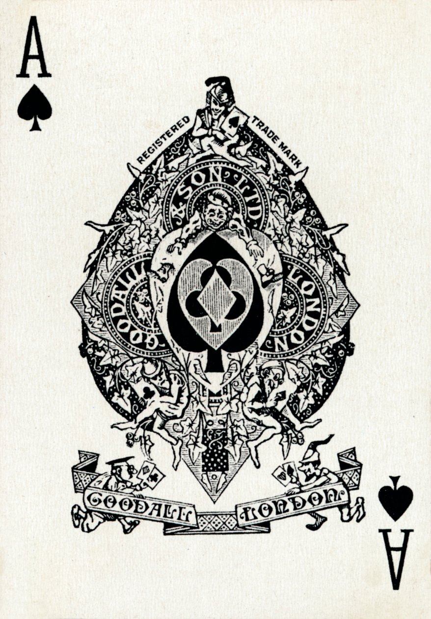 Ace of Spades من مجموعة أوراق لعب Goodall & Son Ltd. ، c1940 بواسطة غير معروف