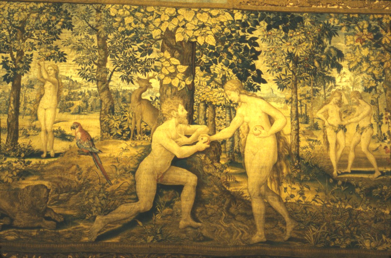 آدم وحواء. The Temptation ، القرن السادس عشر ، القرن العشرين بواسطة غير معروف