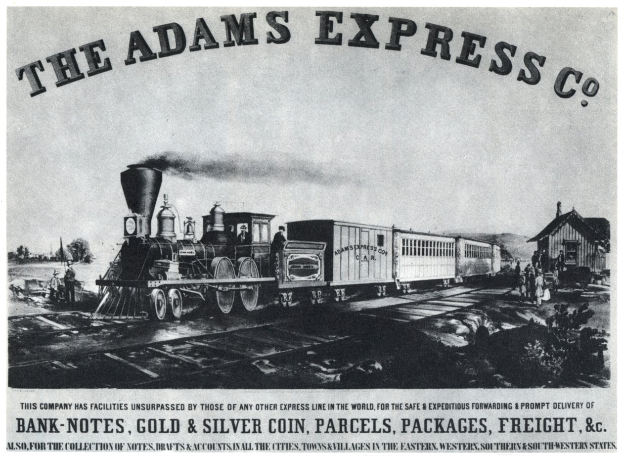 إعلان شركة Adams Express ، c1860s 1954 بواسطة غير معروف