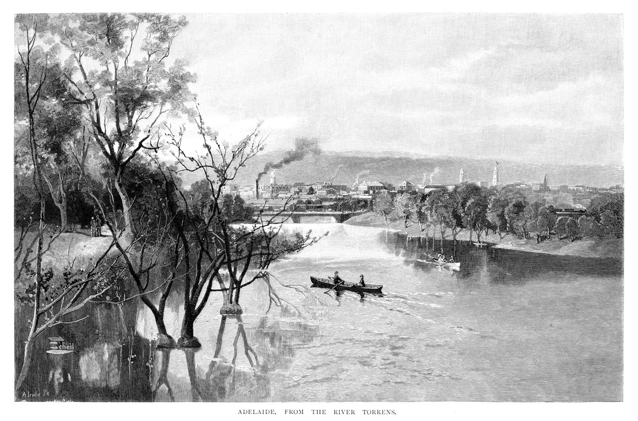 أديليد ، من نهر تورينس ، 1886 بواسطة غير معروف