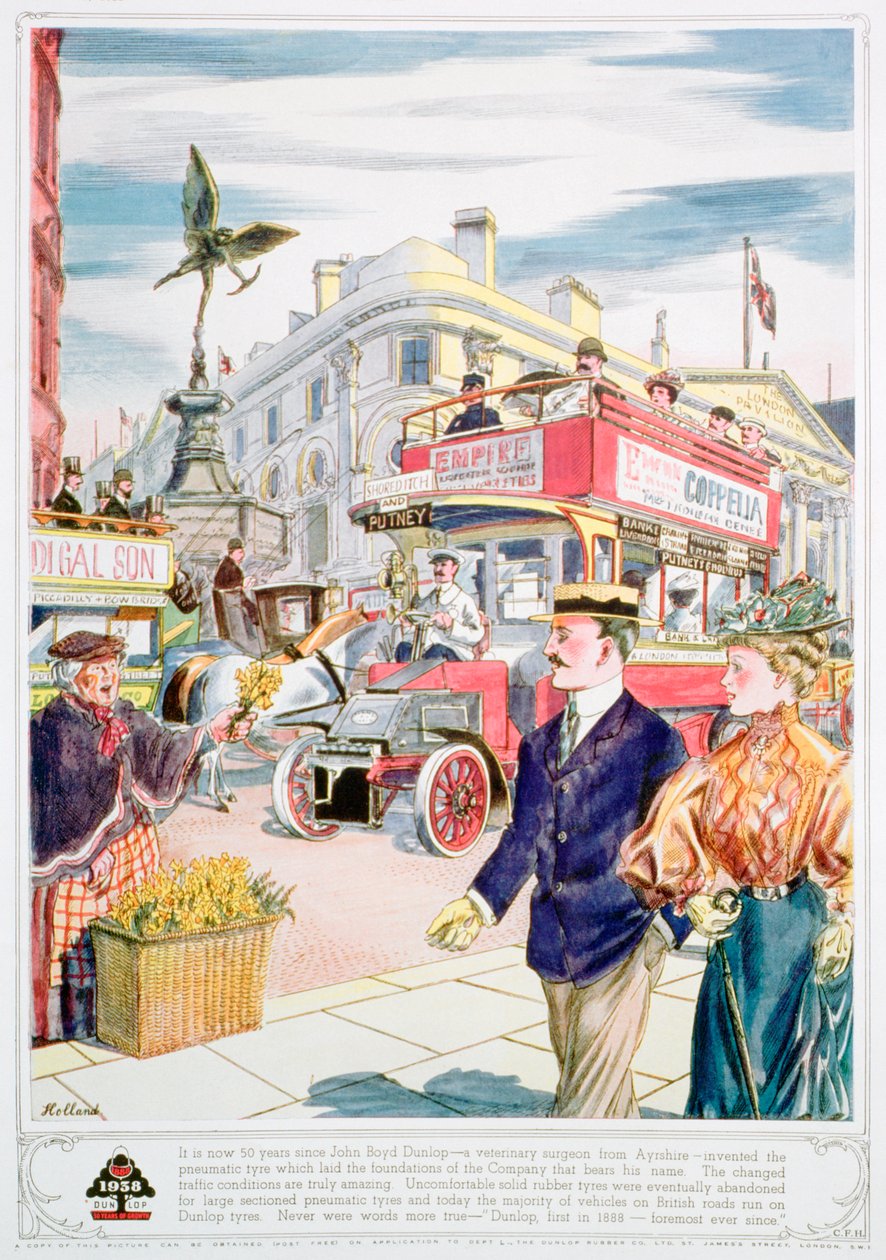 إعلان عن إطارات دنلوب 1938 بواسطة غير معروف