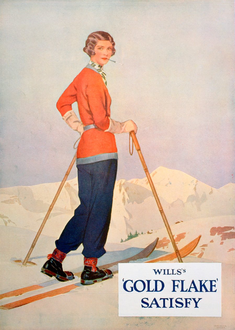 إعلان عن السجائر Wels Gold Flake ، 1930 بواسطة غير معروف
