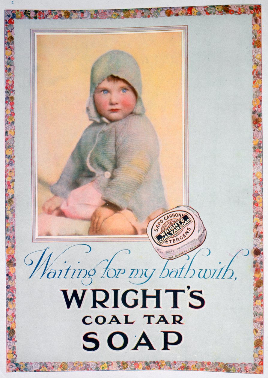 إعلان عن صابون قطران الفحم من Wrights عام 1924 بواسطة غير معروف