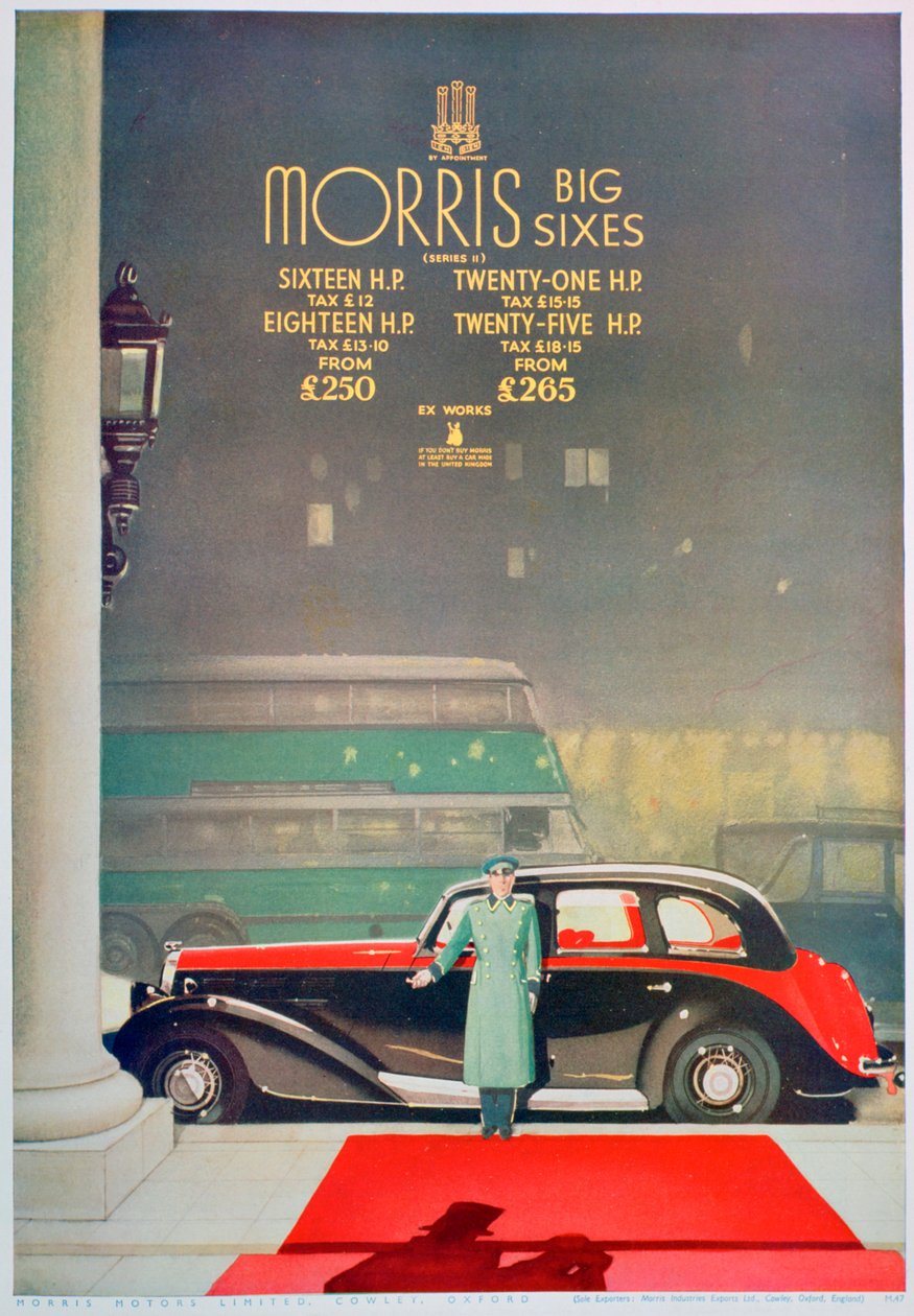 الإعلان عن سيارة Morris Big Six ، 1936 بواسطة غير معروف