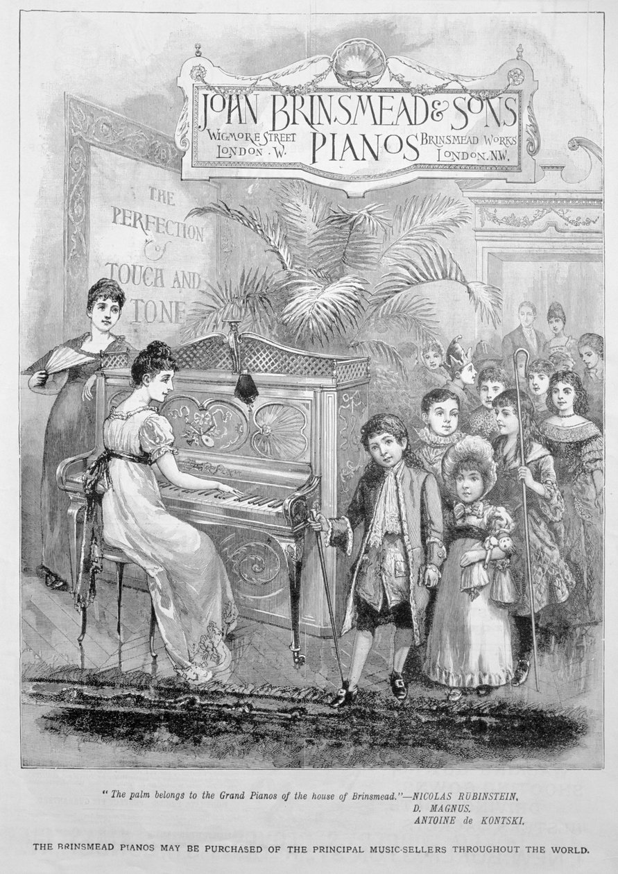 إعلان عن بيانو Brinsmead ، 1899 بواسطة غير معروف