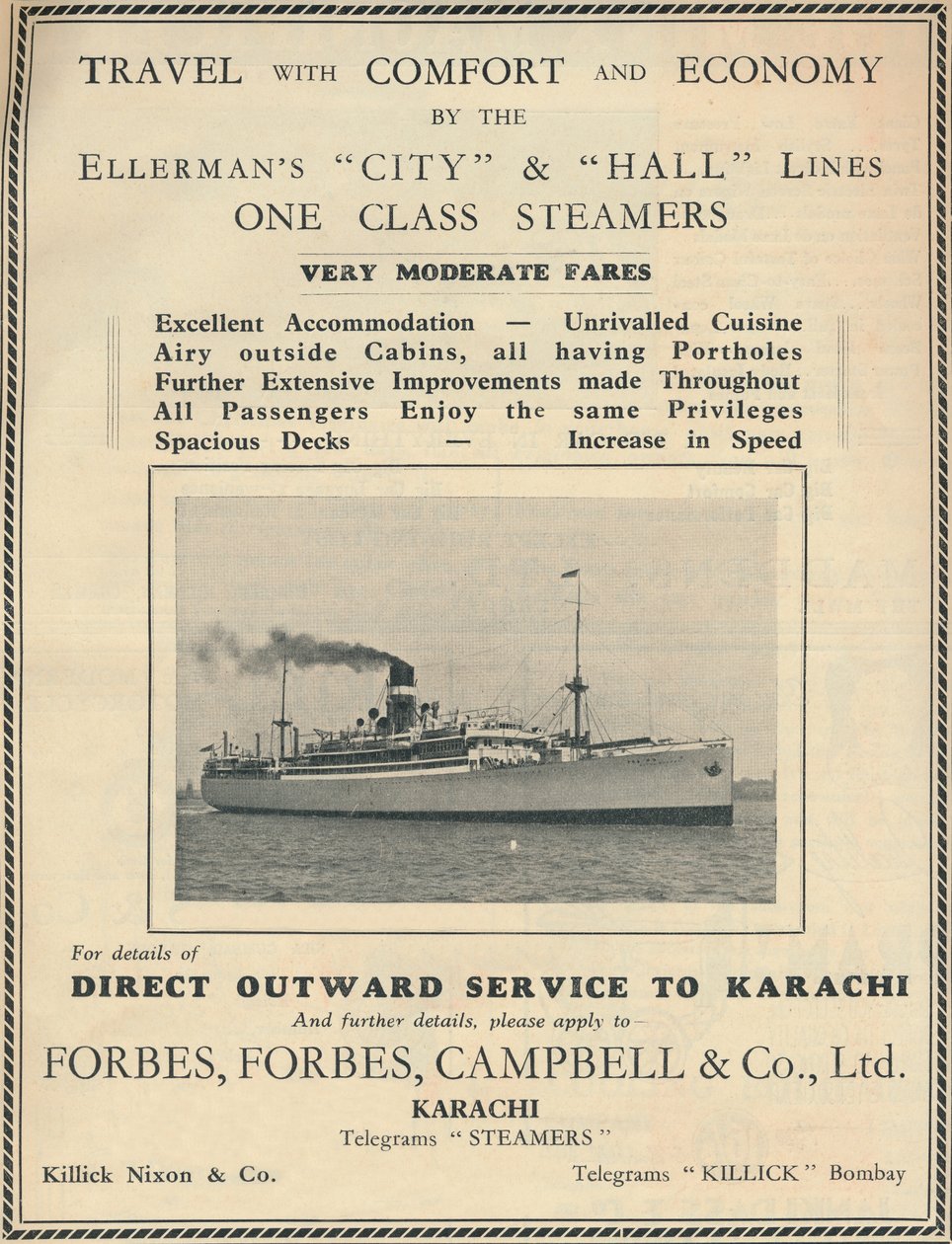 إعلان عن أجهزة بخار Ellermans ، 1936. بواسطة غير معروف