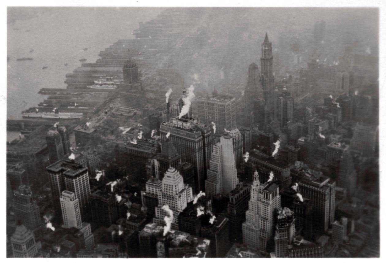 منظر جوي لمانهاتن ، مدينة نيويورك ، الولايات المتحدة الأمريكية ، من زيبلين ، 1928 1933 بواسطة غير معروف