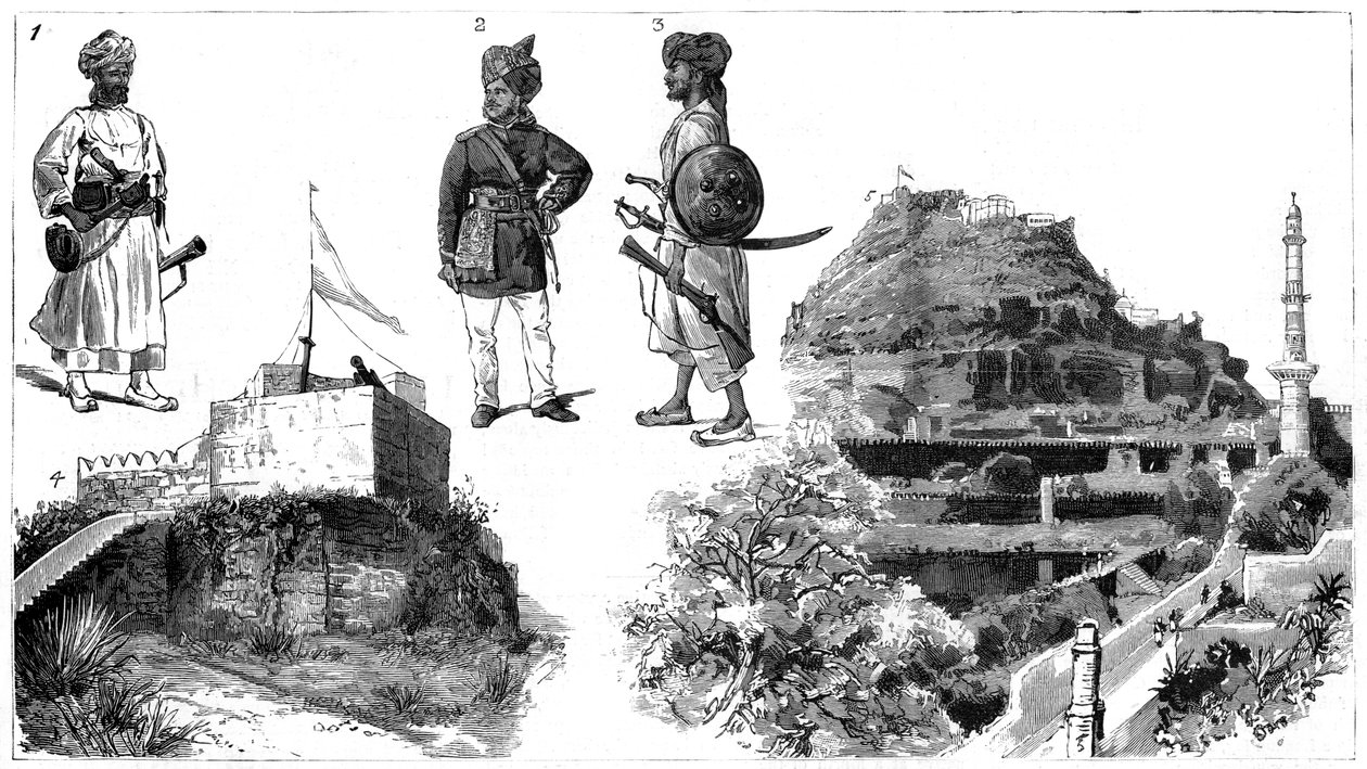 الأفغان وصور حيدر آباد ، وسط الهند ، 1888 بواسطة غير معروف