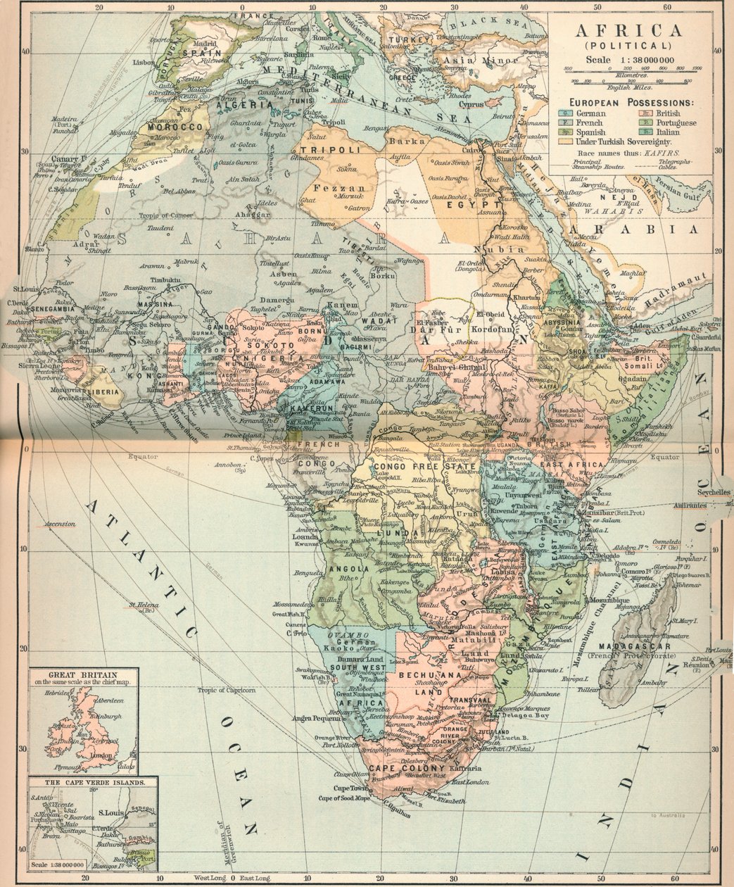 أفريقيا السياسية ، c1902 ، 1903 بواسطة غير معروف