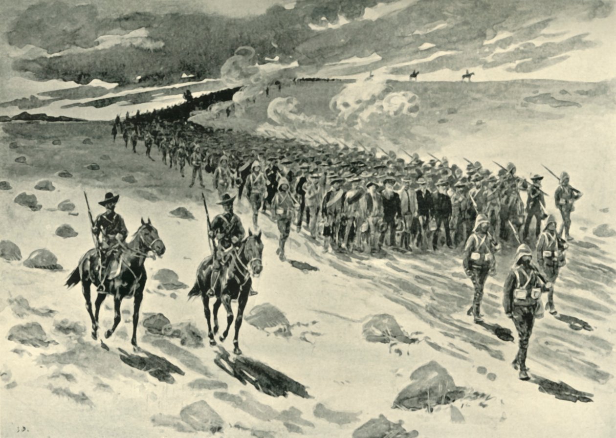 بعد Paardeberg: سجناء المزارعين في مارس 1901. بواسطة غير معروف