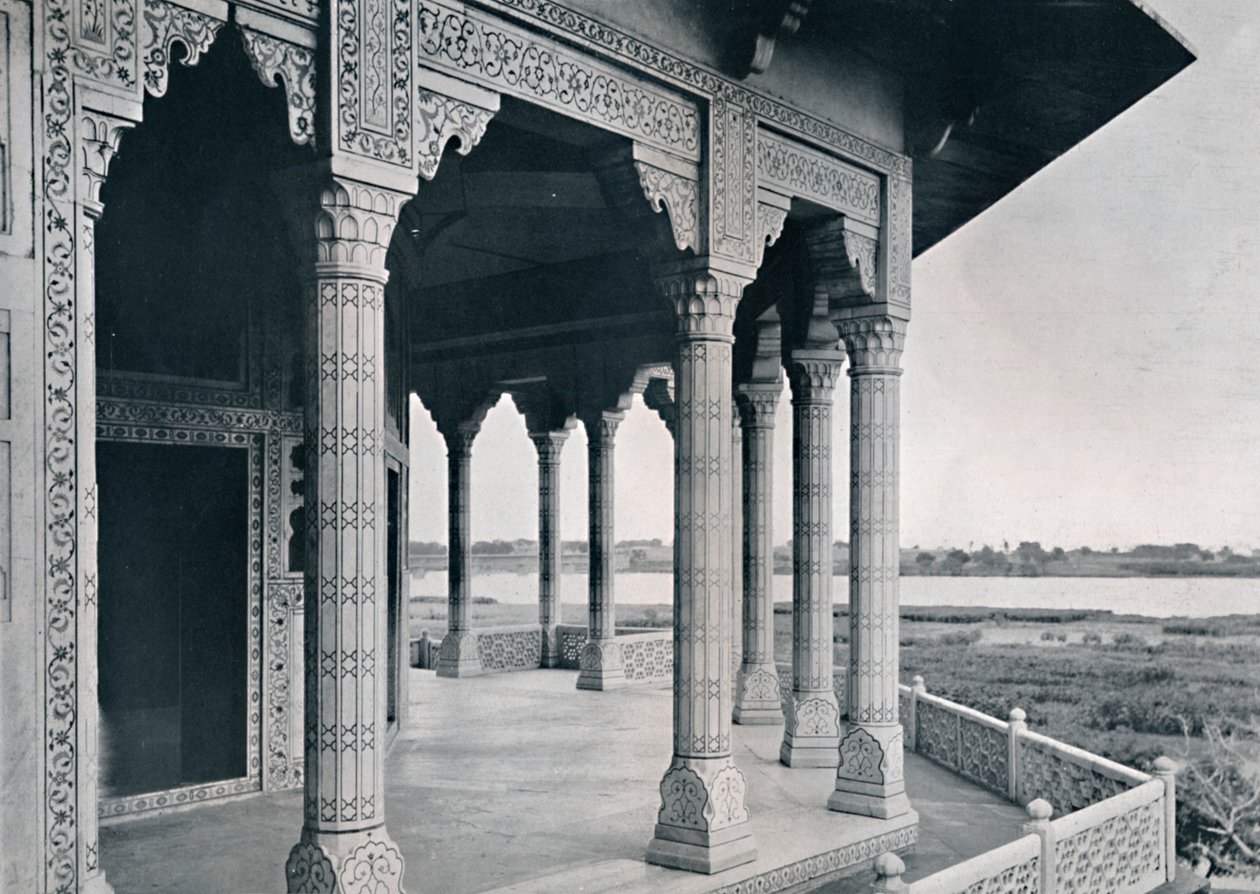 أجرا. شرفة برج الياسمين ، c1910. بواسطة غير معروف