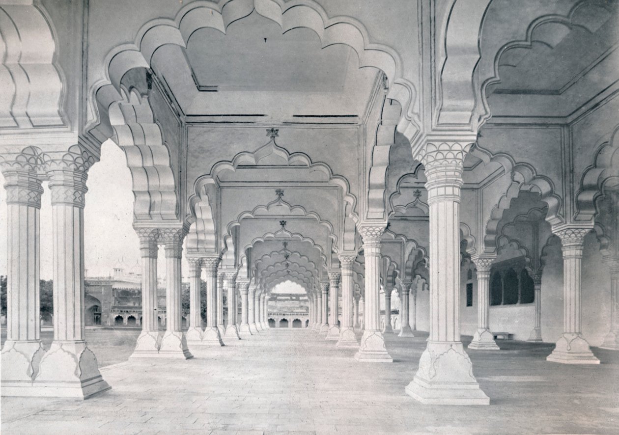 أجرا. The Dewan-i-am ، أو قاعة الجمهور العام ، c1910. بواسطة غير معروف