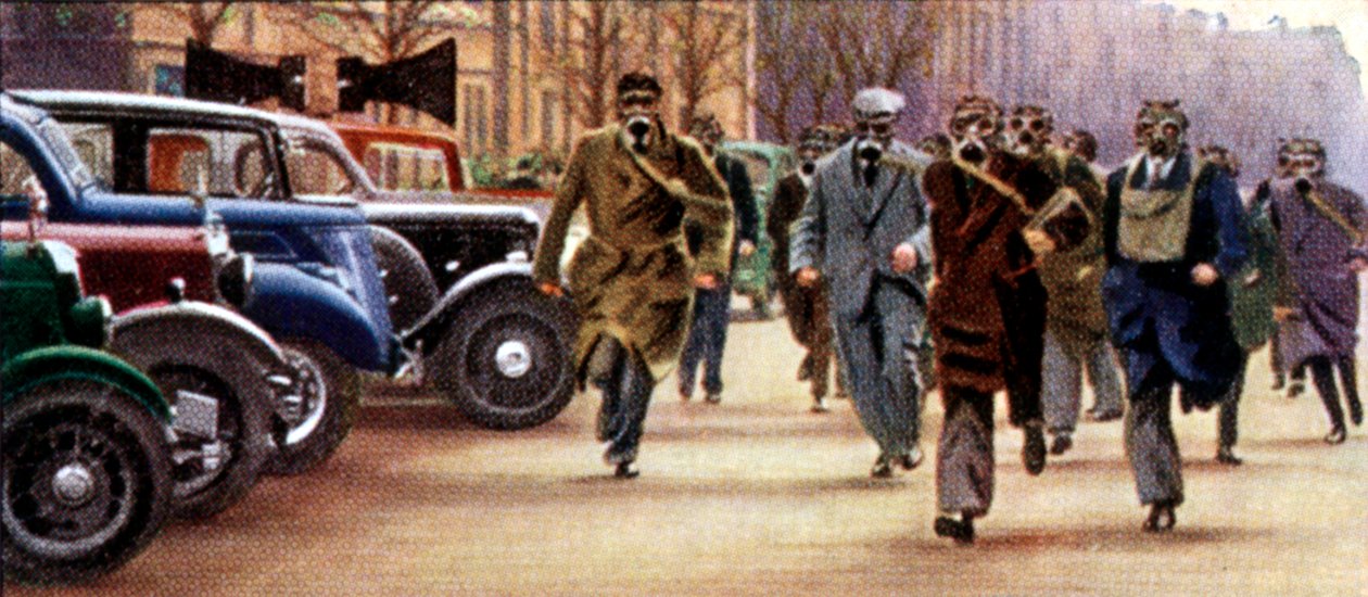 احتياطات الغارة الجوية ، بطاقة السجائر ، البريطانية ، 1938 بواسطة غير معروف