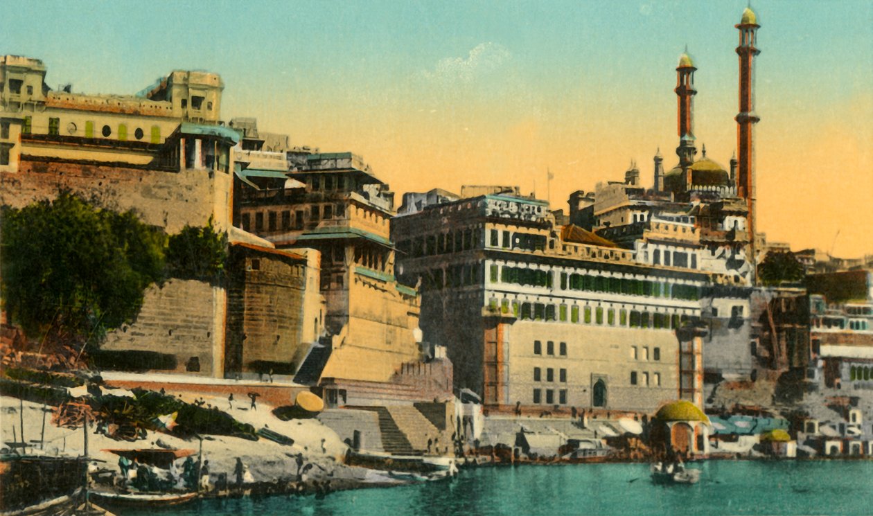 مسجد الامجير وغات ، بيناريس ، c1910. بواسطة غير معروف