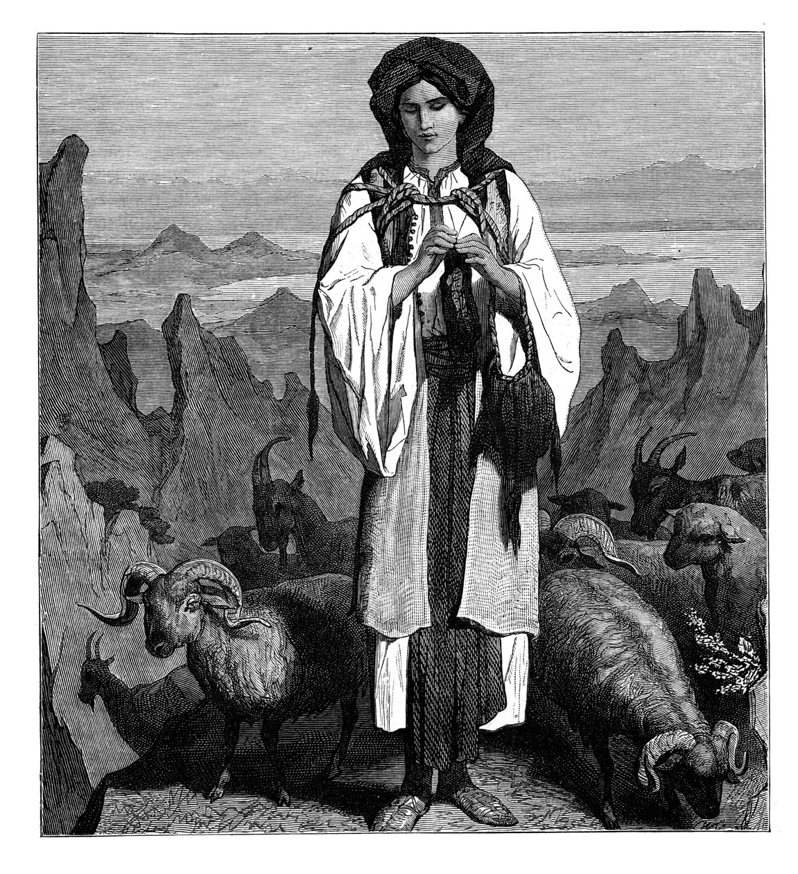 الراعية الألبانية ، c1890 بواسطة غير معروف