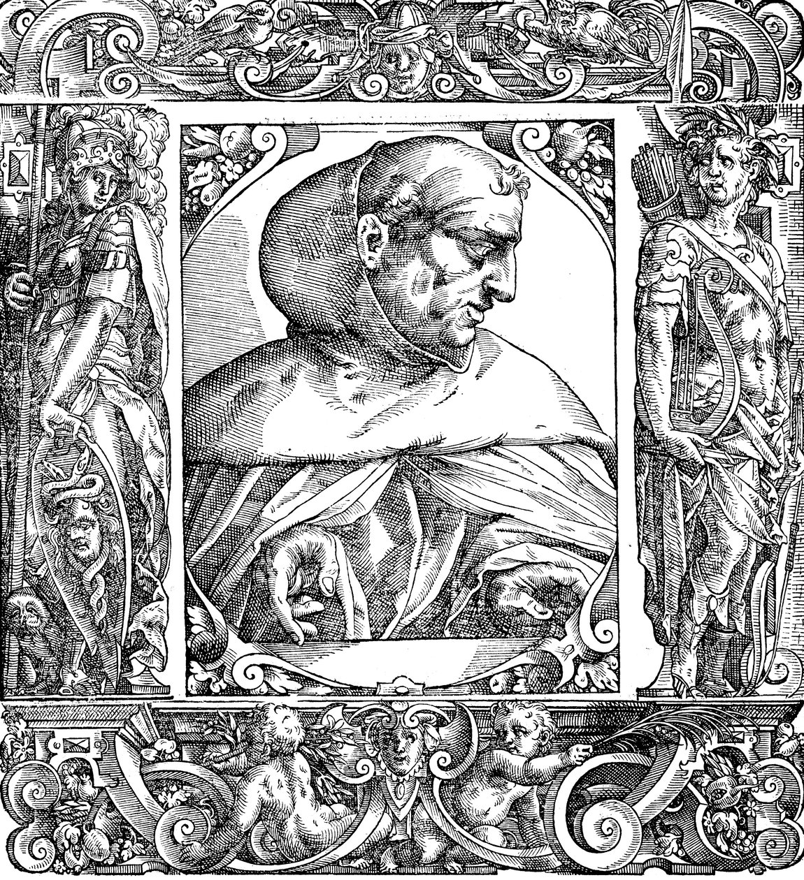 Albertus Magnus c1200-1280 راهب دومينيكي ألماني المولد ، القرن السادس عشر بواسطة غير معروف