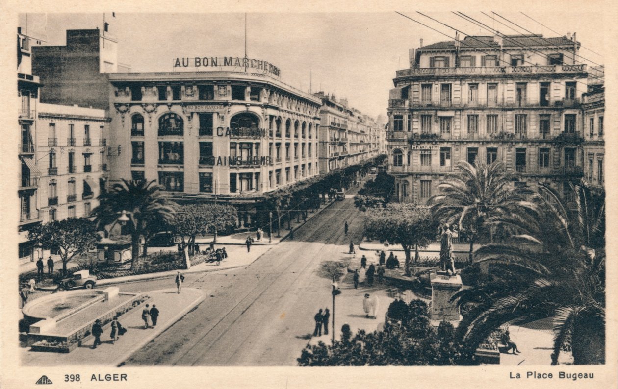 الجزائر - La Place Bugeau، c1930 بواسطة غير معروف