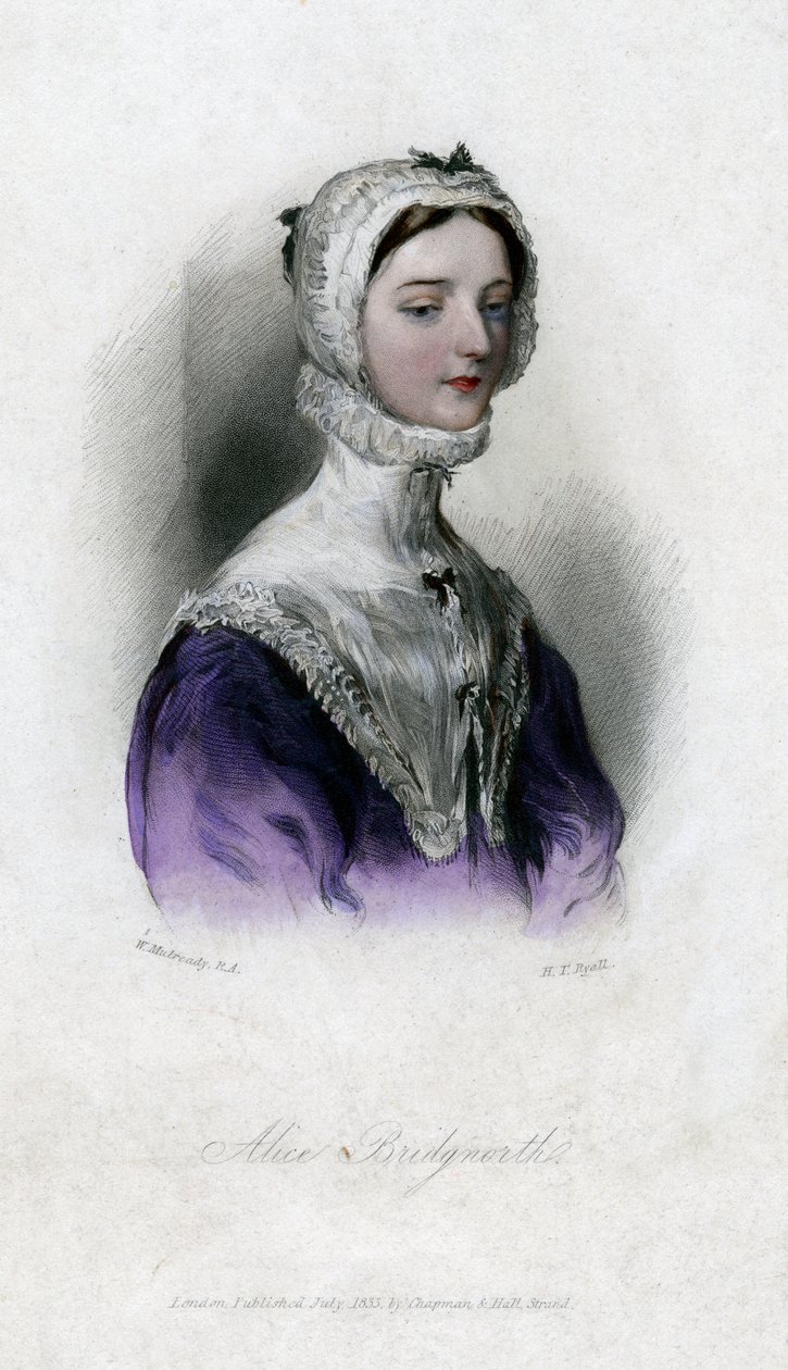 أليس بريدجينورث ، شخصية في رواية والتر سكوتس Peveril of the Peak ، 1833 بواسطة غير معروف