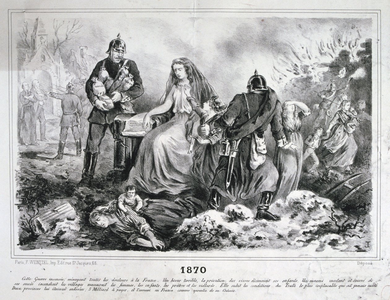 الرسوم المتحركة الرمزية ، الحرب الفرنسية البروسية ، 1870-1871 بواسطة غير معروف