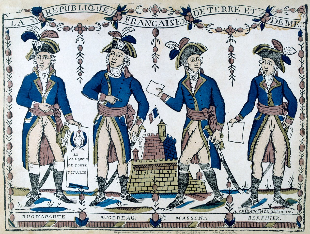 أعلام بونابرت ، أوجيرو ، ماسينا ، بيرفير ، فرنسا ، 1789 بواسطة غير معروف