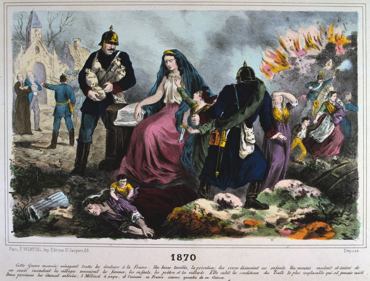 رمزية فرنسا لعام 1870 ، الحرب الفرنسية البروسية ، 1870-1871. بواسطة غير معروف