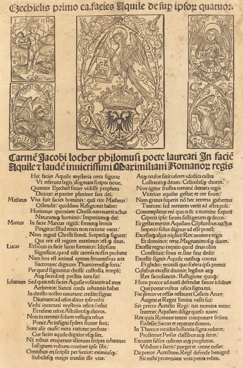 رمزية النسر والإمبراطور ماكسيميليان الأول 1497. بواسطة غير معروف