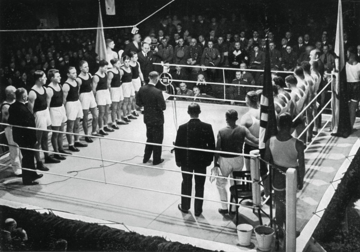 مسابقة الملاكمة للهواة بين ألمانيا وبولندا ، 1936 بواسطة غير معروف