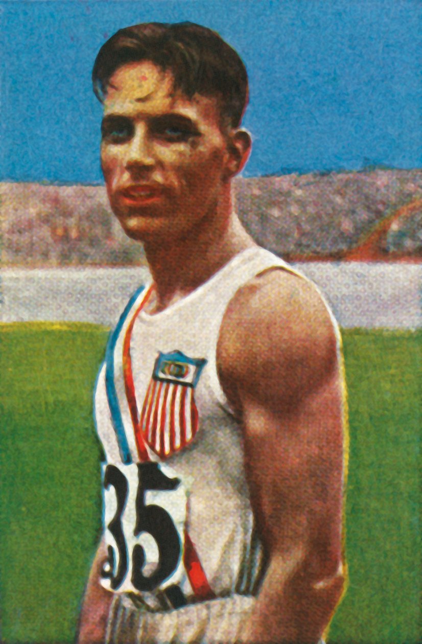 قاذف القرص الأمريكي Bud Houser ، 1928. بواسطة غير معروف