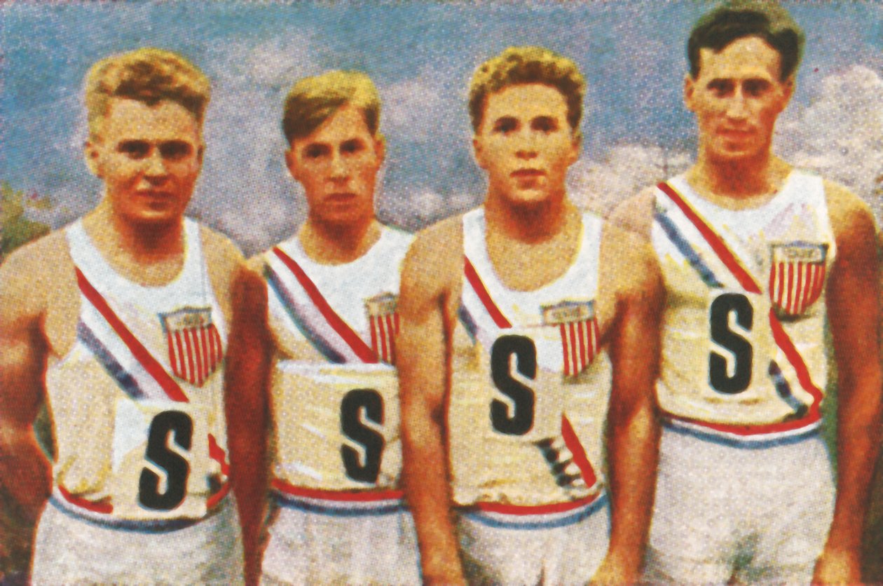 المنتخب الأمريكي ، 4 × 100 م تتابع ، 1928. بواسطة غير معروف