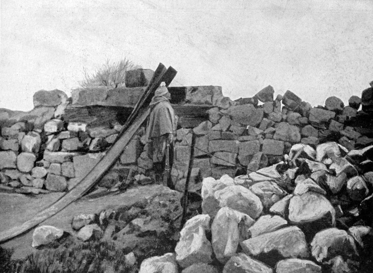 جندي جزائري في الحراسة ، ارتواز ، فرنسا ، 1915 بواسطة غير معروف