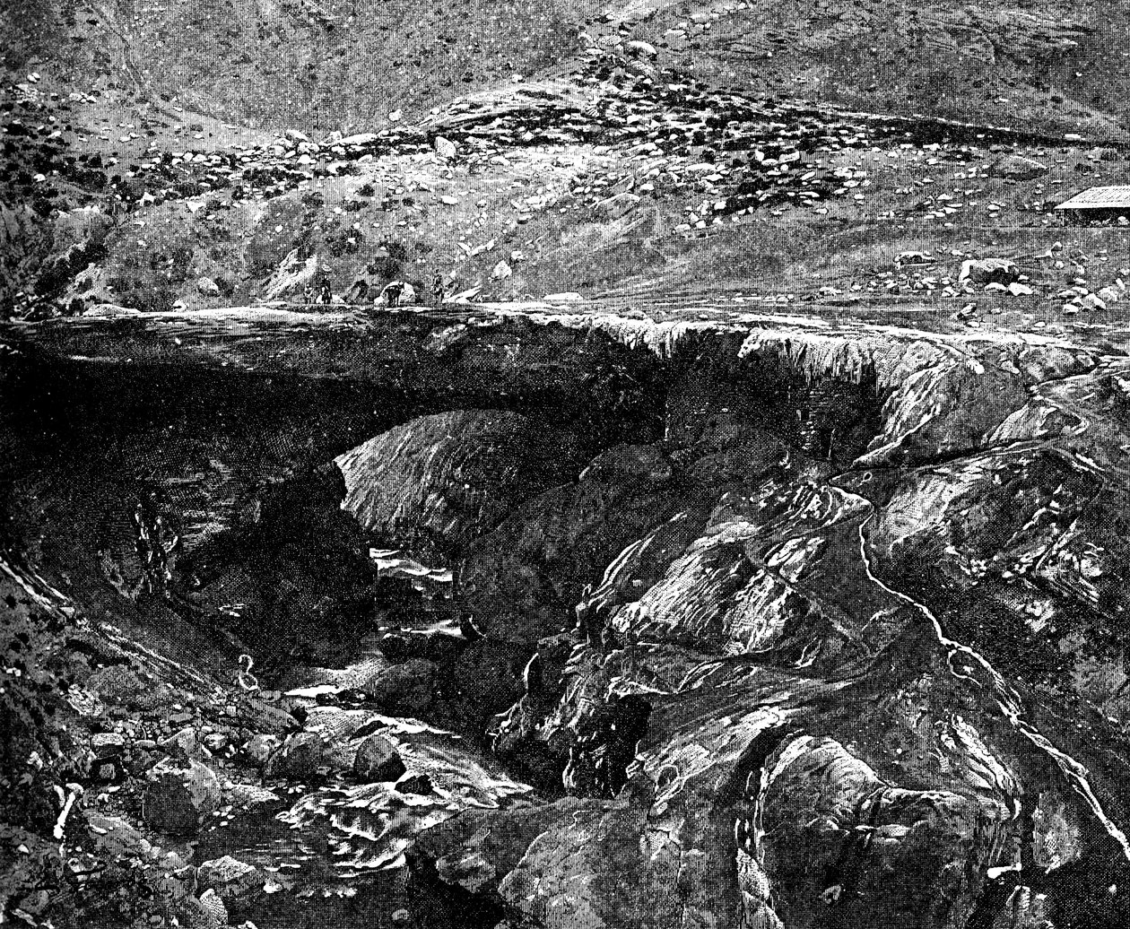 جسر إنكا ، بيرو ، 1895 بواسطة غير معروف