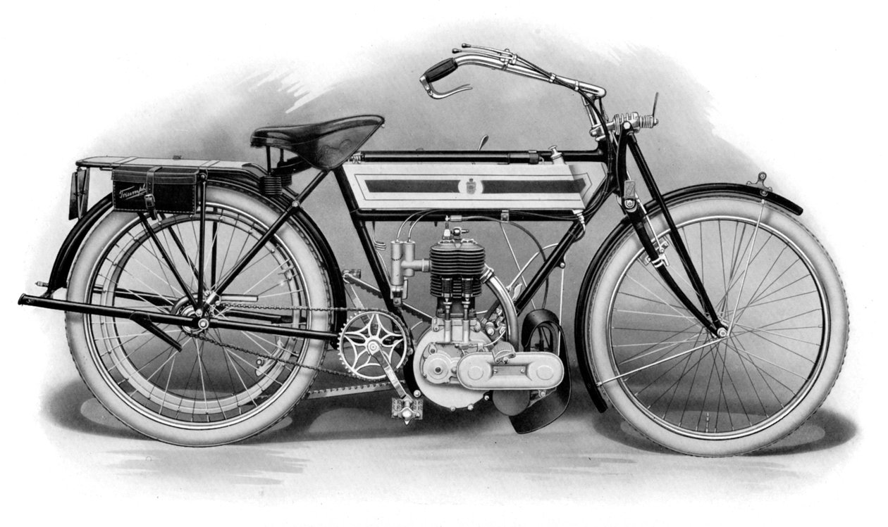 دراجة نارية انتصار مبكرة ، 1911-1912 بواسطة غير معروف