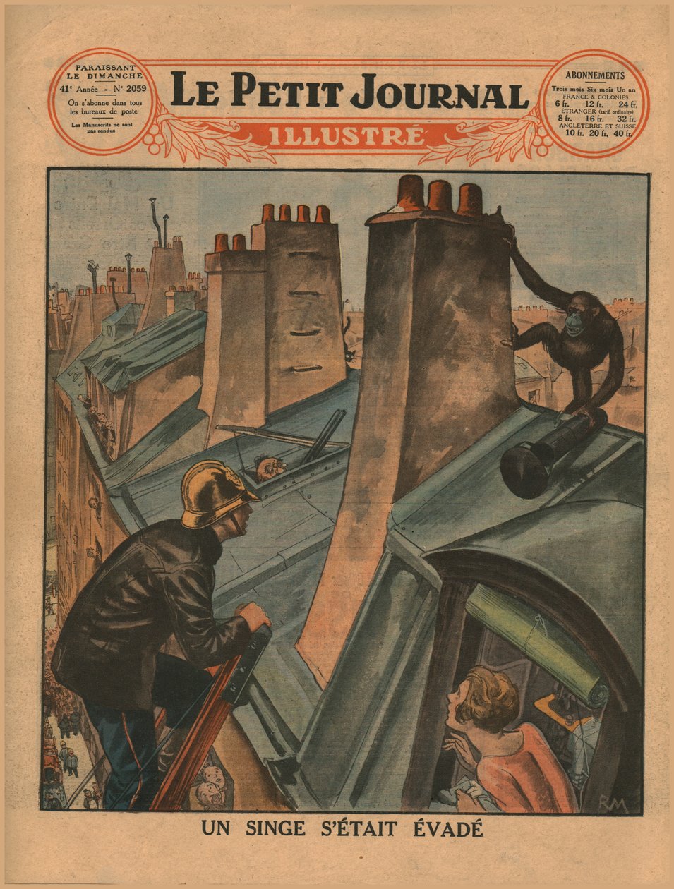الشمبانزي الهارب ، 1930. بواسطة غير معروف