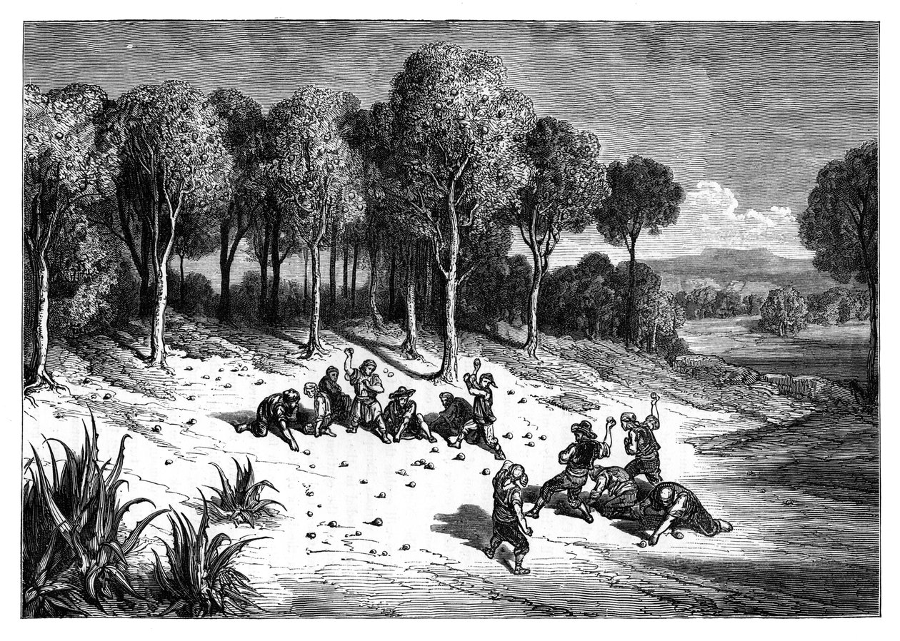 بستان برتقالي في جنوب إسبانيا ، c1890 بواسطة غير معروف