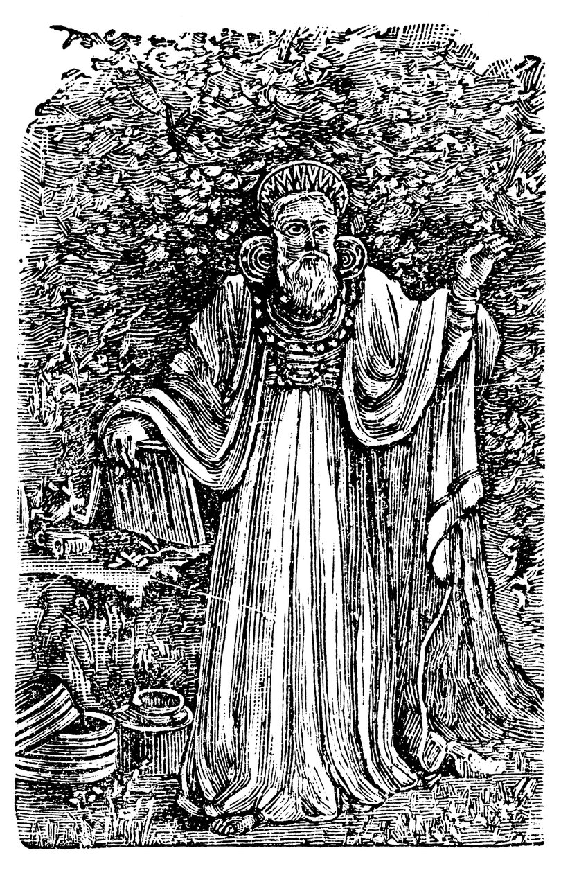 Arch-Druid البريطاني القديم يرتدي درع الحكم ، c1900 بواسطة غير معروف