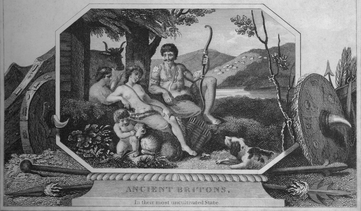 البريطانيون القدماء ، في أكثر دولتهم غير المزروعة ، 1838 بواسطة غير معروف