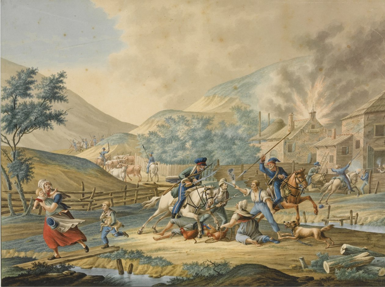 الغزو الأنجلو-روسي لهولندا عام 1799 بواسطة غير معروف
