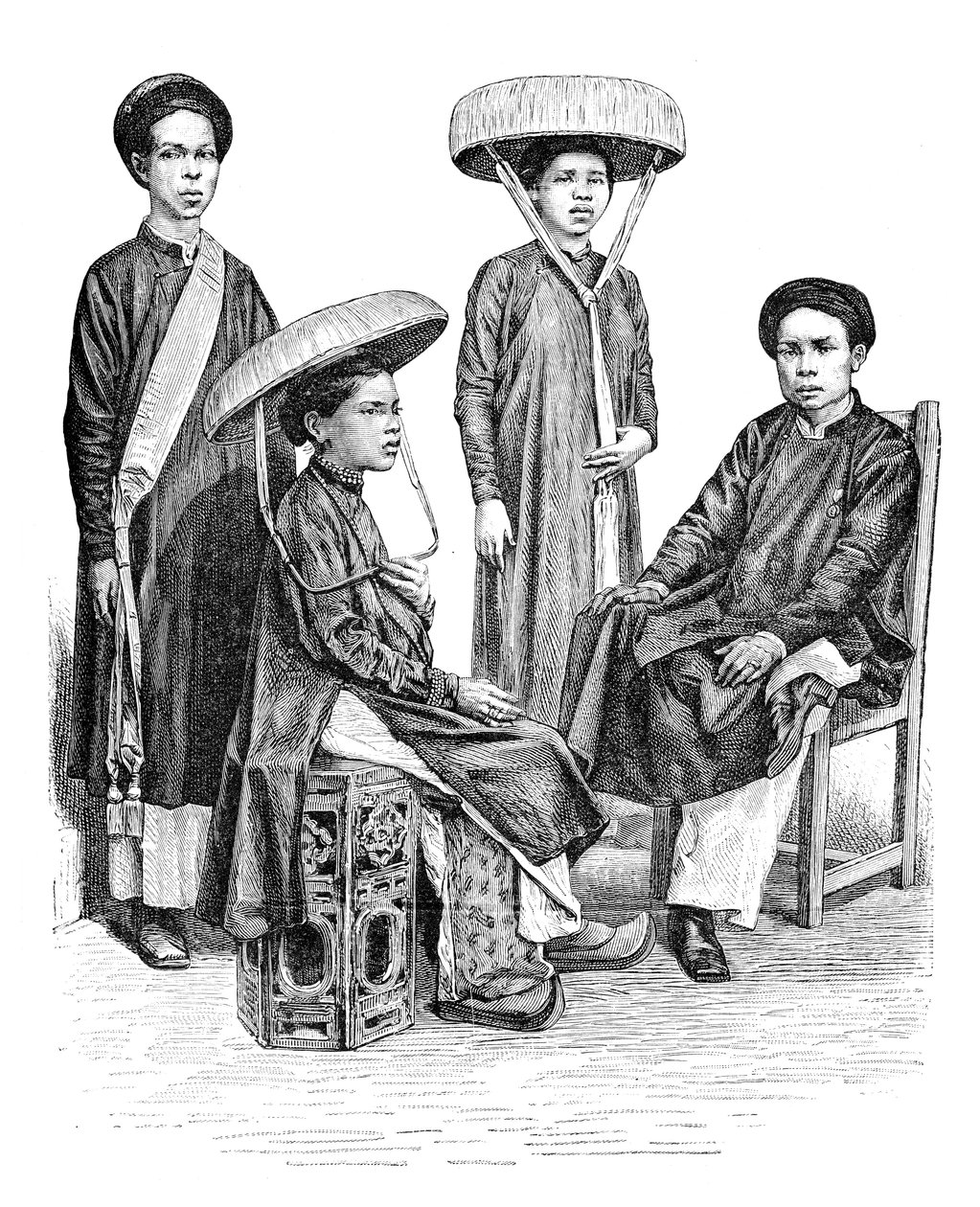 رؤساء ونساء أنام ، فيتنام ، 1895 بواسطة غير معروف