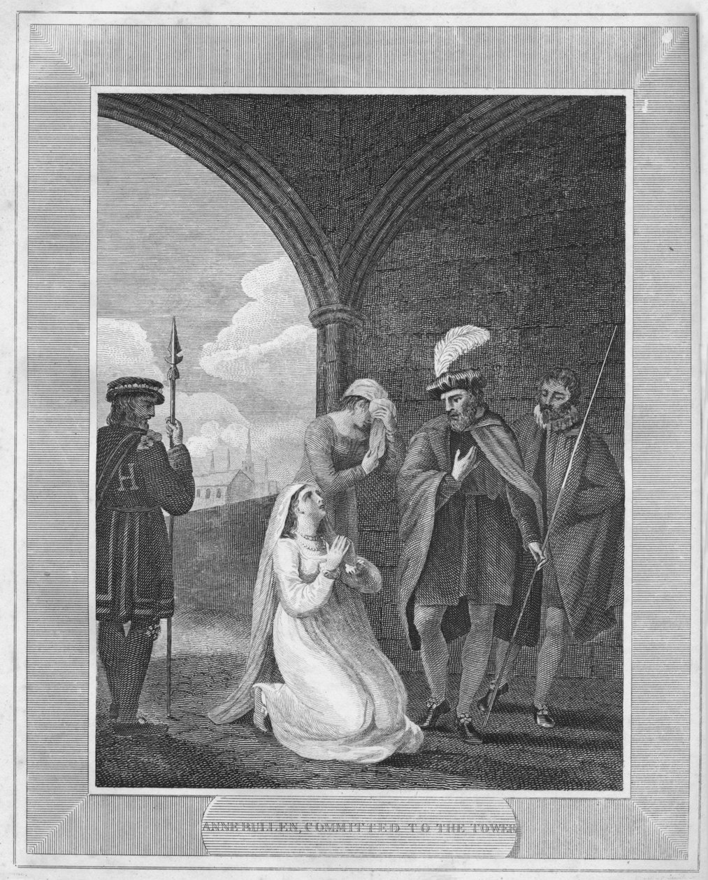 آن بولين ، ملتزمة بالبرج ، 1838 بواسطة غير معروف