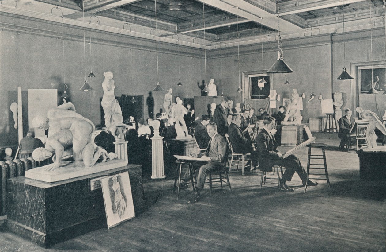 دروس أثرية وحياة في كلية أونتاريو للفنون ، تورنتو ، c1913 بواسطة غير معروف