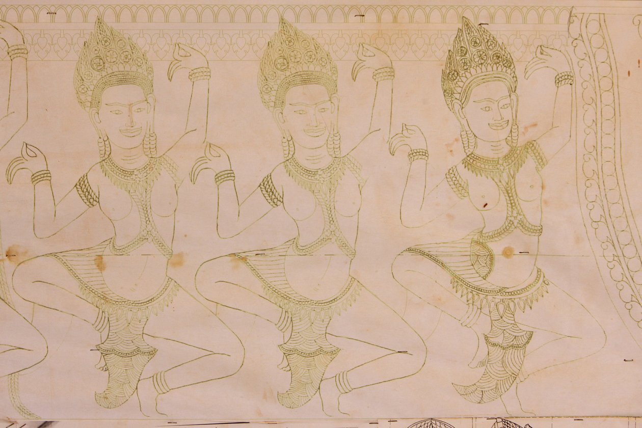 رسم أبسارا ، سييم ريب ، كمبوديا بواسطة غير معروف