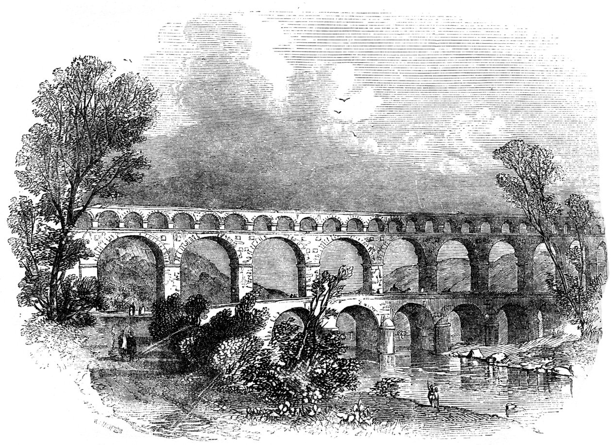 قناة نيم في بونت دو جارد ، فرنسا ، 1886 بواسطة غير معروف