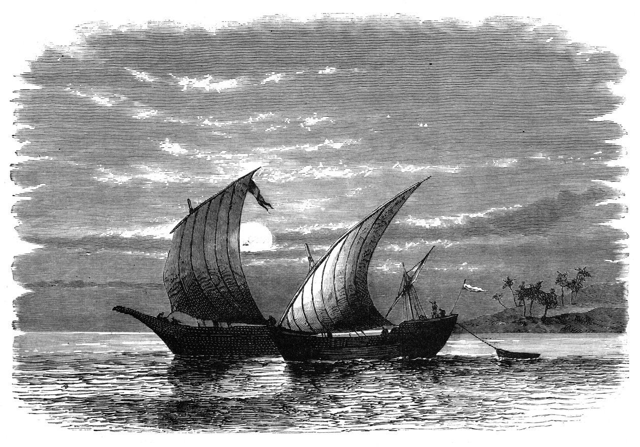 المراكب العربية على البحر الأحمر ، c1890 بواسطة غير معروف