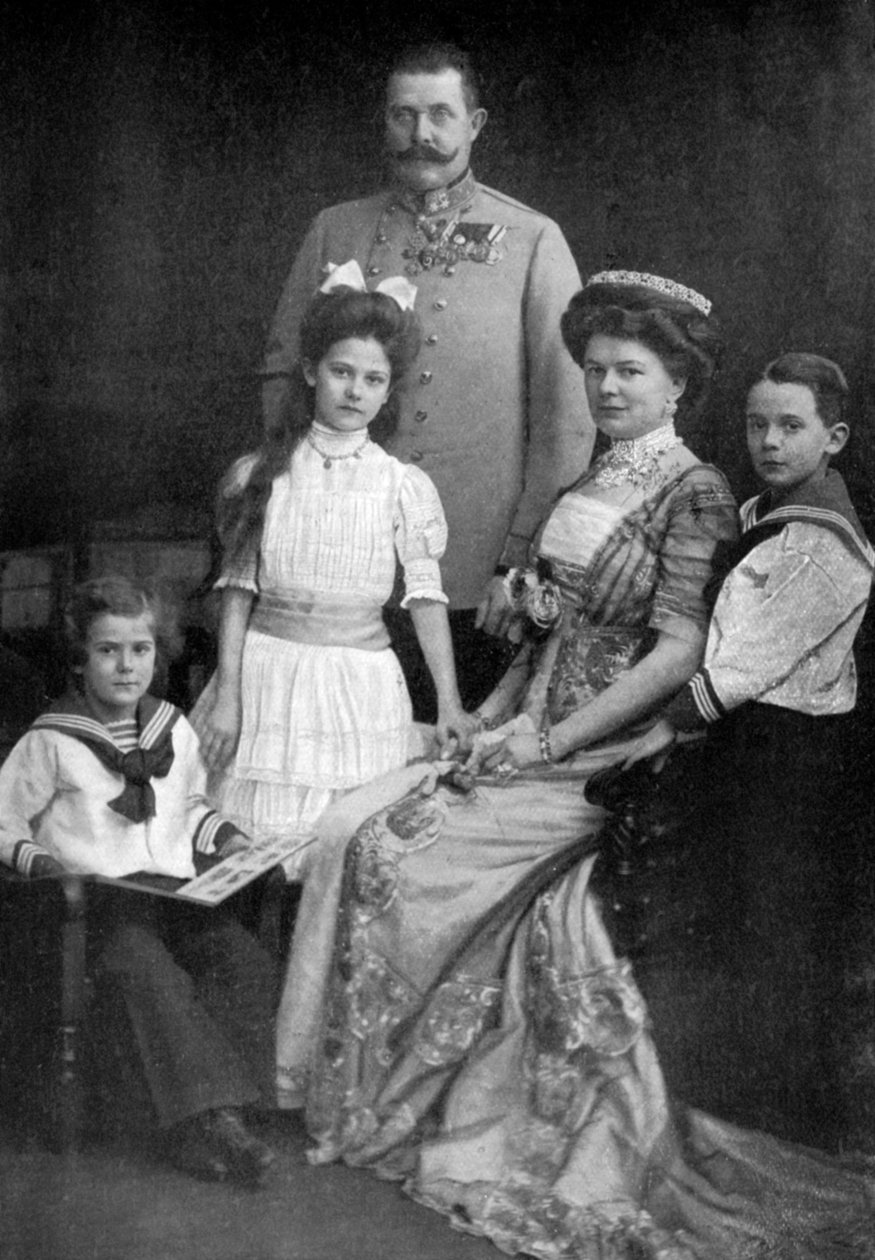 الأرشيدوق فرانز فرديناند من النمسا وعائلته ، c1910 c1920 بواسطة غير معروف